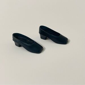 Vintage Barbie Black Shoes Doll Accessory Korea